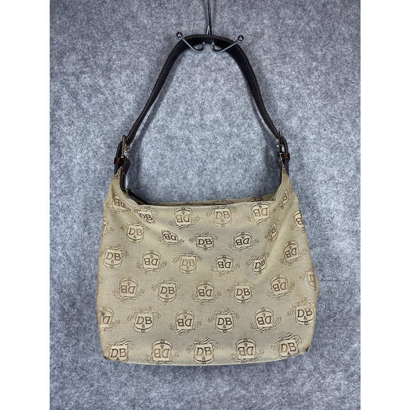 Dooney & Bourke Shoulder Bag Womens Medium Tan Donegal Crest Jacquard Vintage - Picture 2 of 16